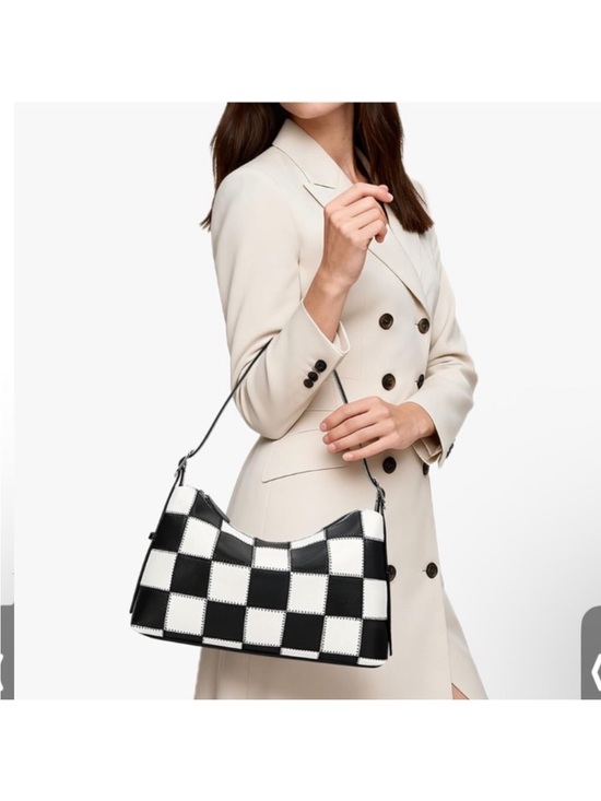 Black & White Checker Shoulder Bag
